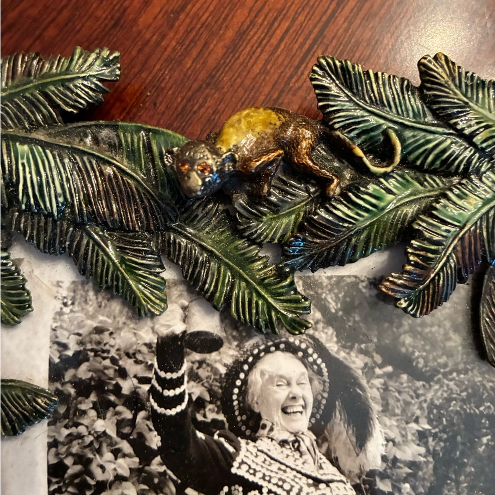 Tropical Palm Tree Monkey Jeweled 5x7 Photo Frame – Glam Jungle Decor - Picture 7 of 9